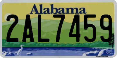 AL license plate 2AL7459
