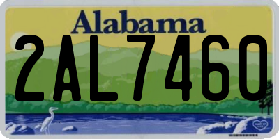 AL license plate 2AL7460