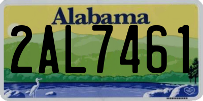 AL license plate 2AL7461
