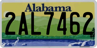 AL license plate 2AL7462