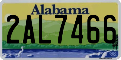 AL license plate 2AL7466