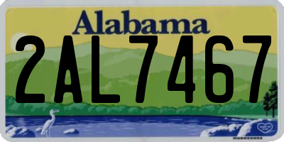 AL license plate 2AL7467