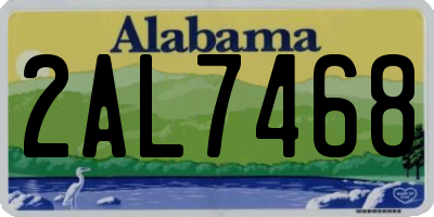 AL license plate 2AL7468