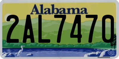 AL license plate 2AL7470
