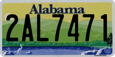 AL license plate 2AL7471
