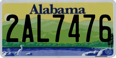 AL license plate 2AL7476