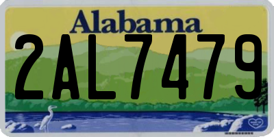 AL license plate 2AL7479