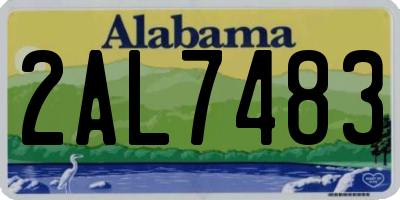 AL license plate 2AL7483