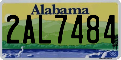 AL license plate 2AL7484