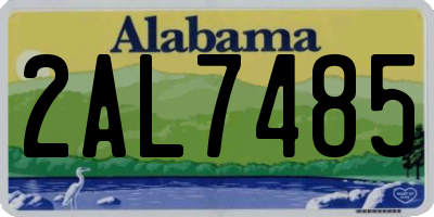 AL license plate 2AL7485