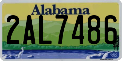 AL license plate 2AL7486