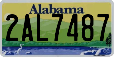 AL license plate 2AL7487