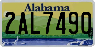 AL license plate 2AL7490