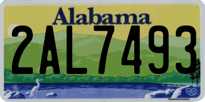 AL license plate 2AL7493