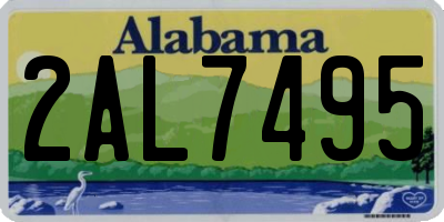 AL license plate 2AL7495