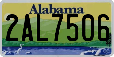 AL license plate 2AL7506