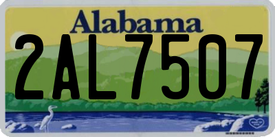 AL license plate 2AL7507