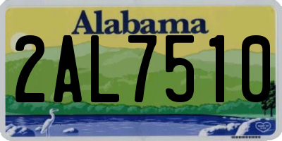 AL license plate 2AL7510