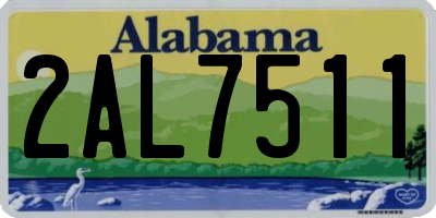AL license plate 2AL7511