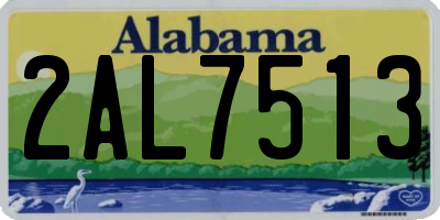 AL license plate 2AL7513