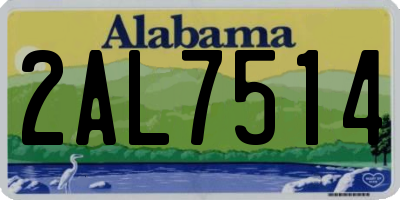 AL license plate 2AL7514