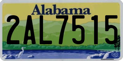 AL license plate 2AL7515