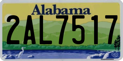 AL license plate 2AL7517