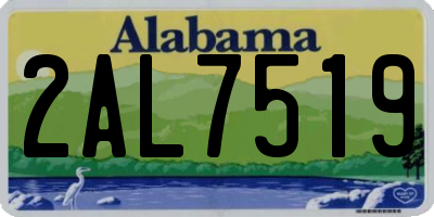 AL license plate 2AL7519