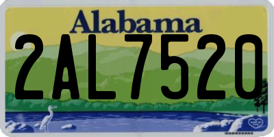 AL license plate 2AL7520