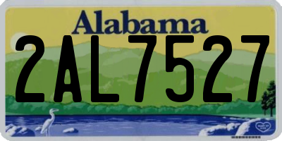 AL license plate 2AL7527