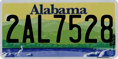 AL license plate 2AL7528
