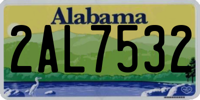 AL license plate 2AL7532