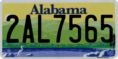 AL license plate 2AL7565