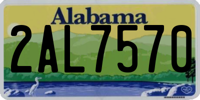 AL license plate 2AL7570