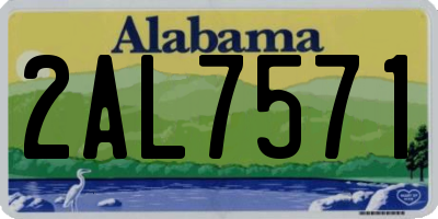 AL license plate 2AL7571