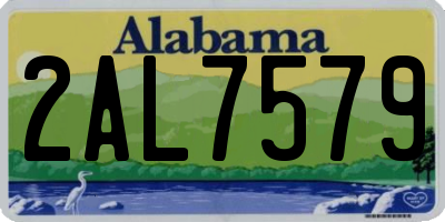 AL license plate 2AL7579