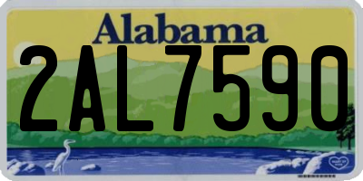 AL license plate 2AL7590