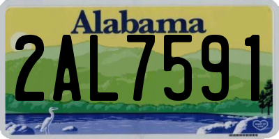 AL license plate 2AL7591