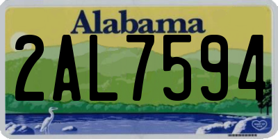 AL license plate 2AL7594