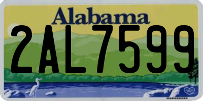 AL license plate 2AL7599