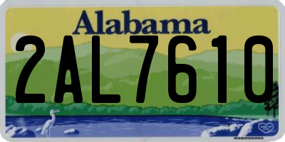 AL license plate 2AL7610