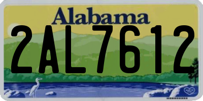 AL license plate 2AL7612