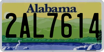 AL license plate 2AL7614