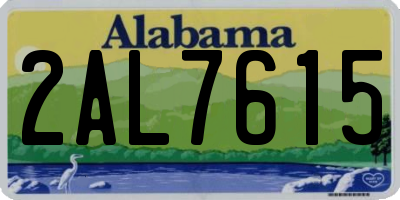 AL license plate 2AL7615