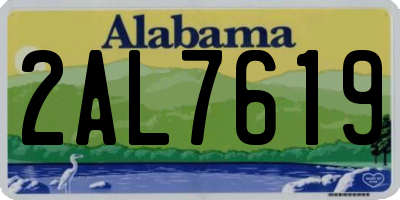 AL license plate 2AL7619