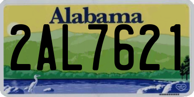 AL license plate 2AL7621