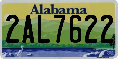 AL license plate 2AL7622