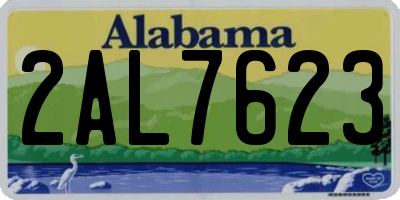 AL license plate 2AL7623