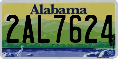 AL license plate 2AL7624