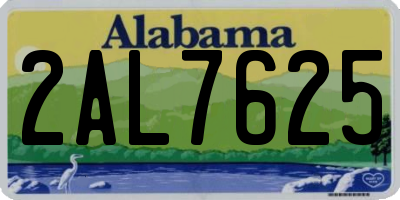 AL license plate 2AL7625